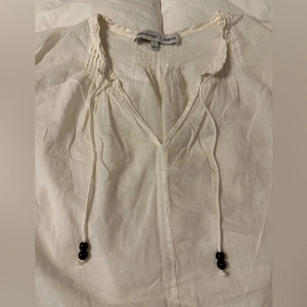 Madewell x Warm Pintuck Women's Top - Size L - Picture 6 of 12